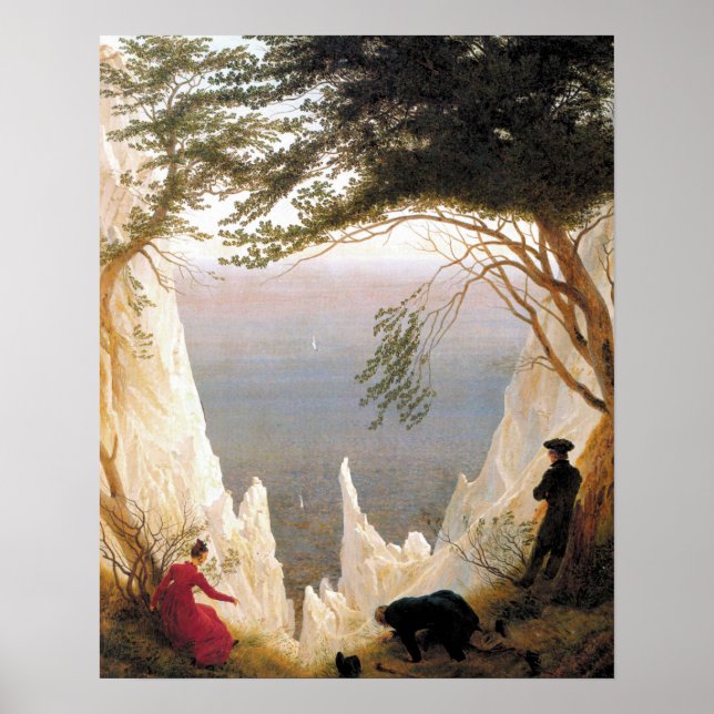 Chalk Cliffs på Rugen Caspar David Friedrich Poster (Framsidan)