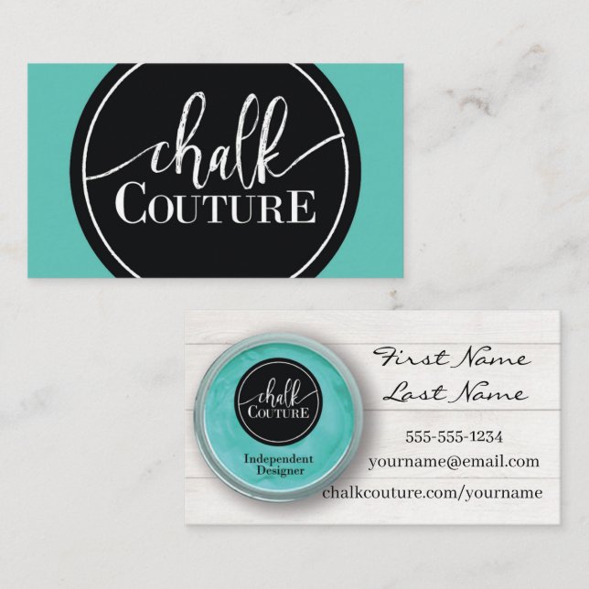 Chalk Couture Custom Business Card Visitkort (Fram/baksida)