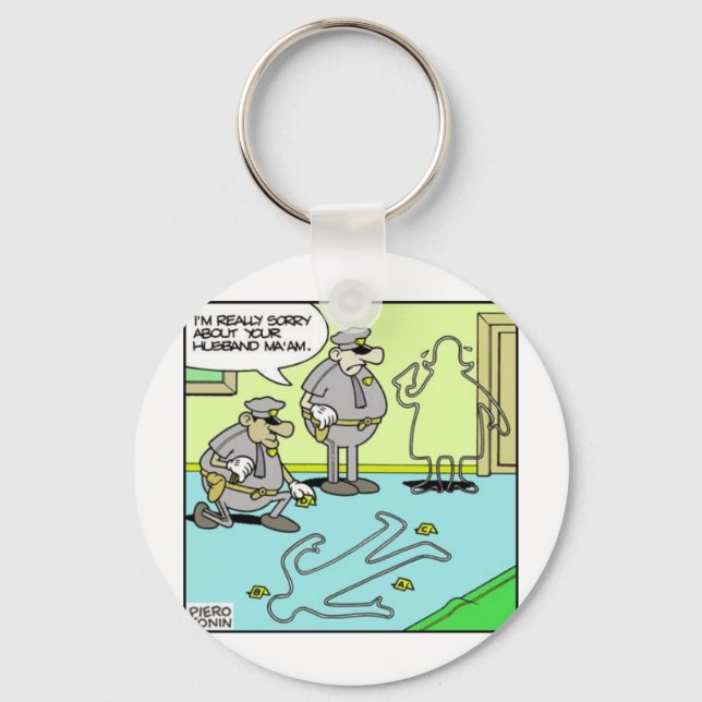 Chalk Disline Funny Police Gifts & Collectibles Nyckelring (Framsida)