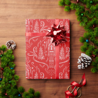 Chalk doodle nutcracker Christmas Wrapping Paper Presentpapper