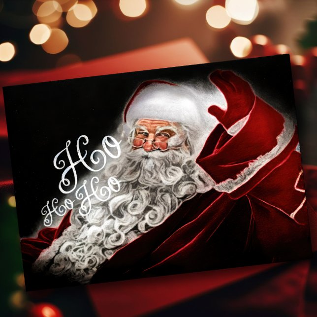 Chalk Drawn Santa Helgdag Card Helgkort (Skapare uppladdad)