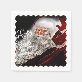 Chalk Drawn Santa Ho Ho Ho Helgdag Pappersservett