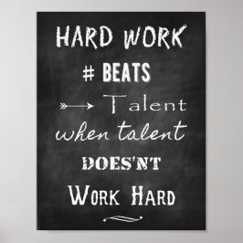 Chalk Inspirational-citat om talang och framgång Poster