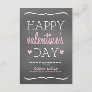 Chalk Inspired Kids School/Classroom Valentine Inbjudningar