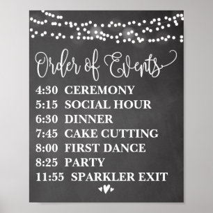 Chalk Ljus order of Events Poster