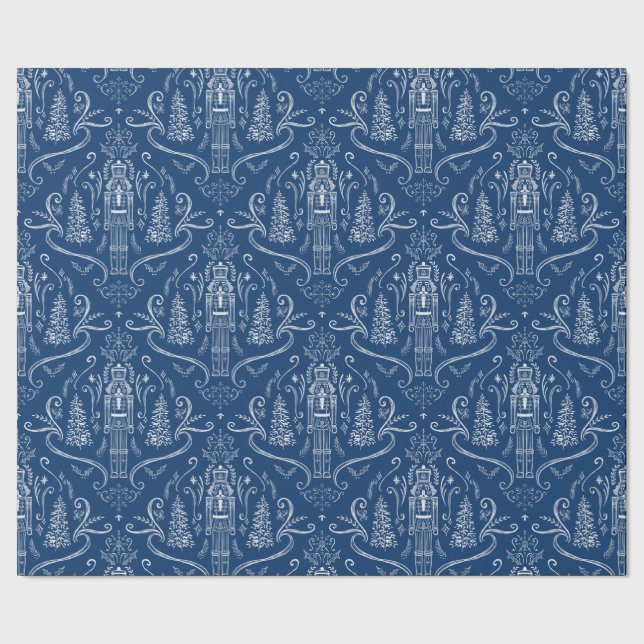 Chalk nutcracker doodle Christmas  Presentpapper (Seam)