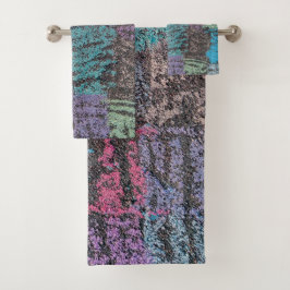 Chalk på sidopromenadkonsten i gultens vita lila