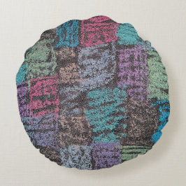 Chalk på trottoaren rund kudde