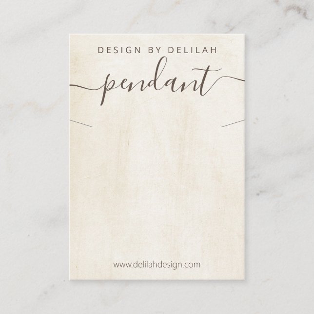 Chalk Paint Necklace Pendant Visning Visitkort (Framsida)
