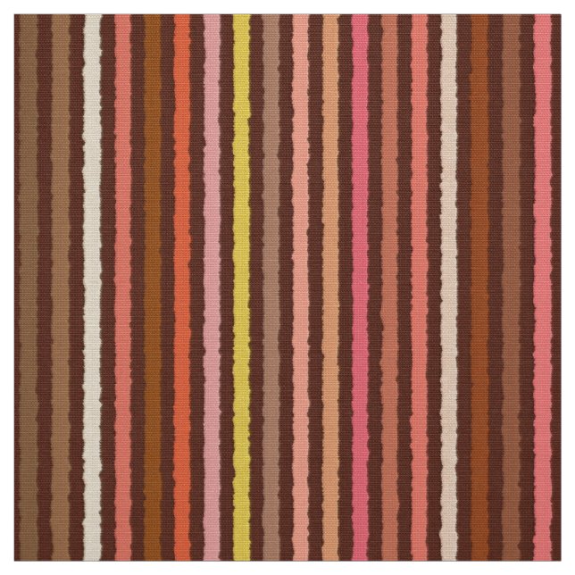 Chalk Rand - Chocolate Brown and Coral Tyg (Provkarta)
