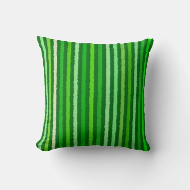 Chalk Rand - Emerald and Lime Green Kudde (Framsida)