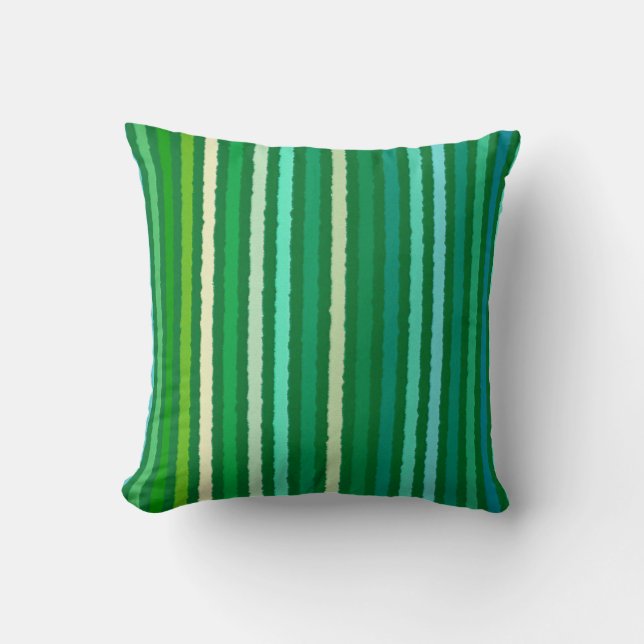 Chalk Rand - Jade Grönt och Aqua Kudde (Framsida)