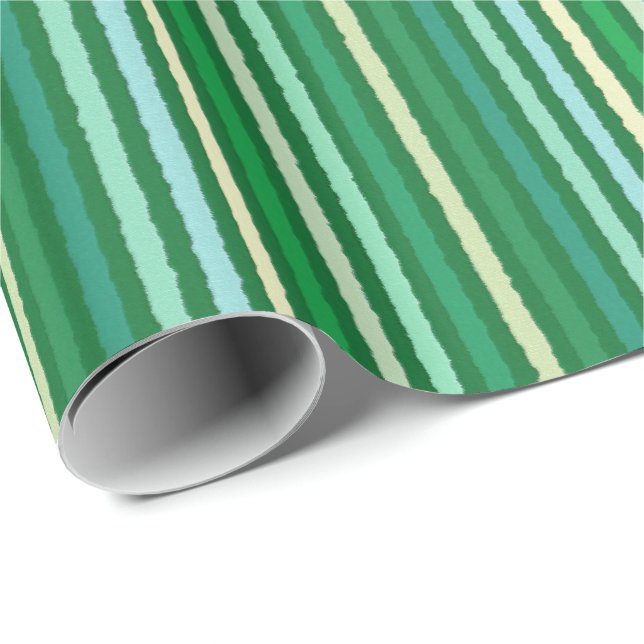 Chalk Rand - Jade Grönt och Aqua Presentpapper (Rullad Hörn)