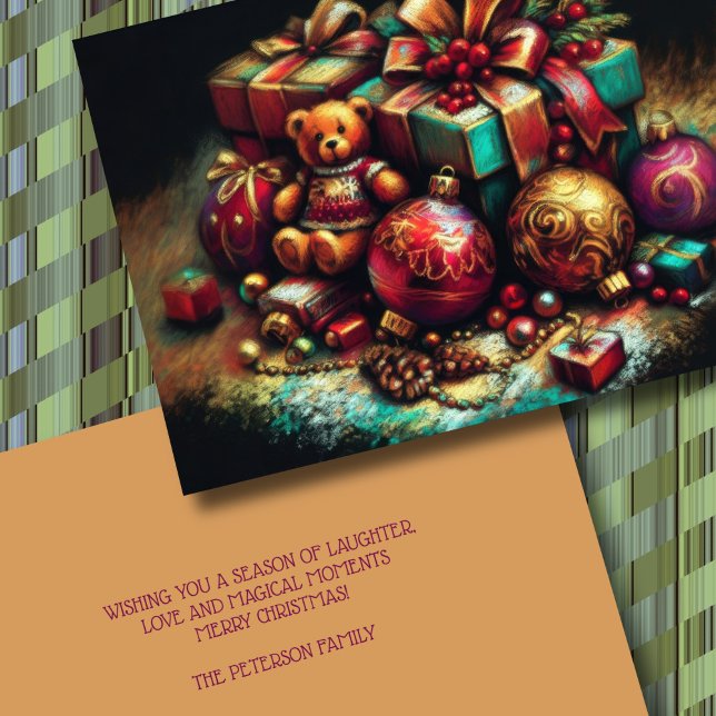 Chalk Teckning julklapp Gift Candy Ornament Helgkort (Skapare uppladdad)