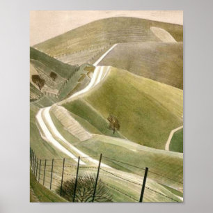 Chalk Väg av Eric Ravilious Poster
