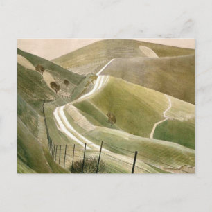 Chalk Väg av Eric Ravilious Vykort