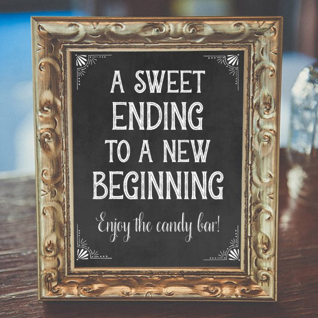 Chalkboard A Sweet Ending New Beginning Studenten Poster (Skapare uppladdad)