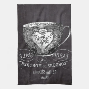 Chalkboard Alice i Wonderland tea party tekopp Kökshandduk
