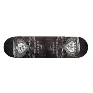 Chalkboard Alice i Wonderland tea party tekopp Skateboard Bräda 20 Cm