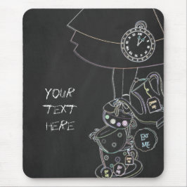 Chalkboard Alice i Wonderland Tekopp Chalk Musmatta