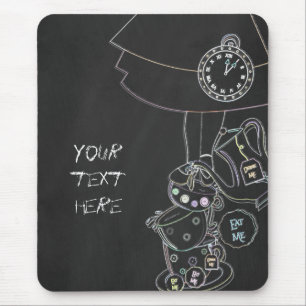 Chalkboard Alice i Wonderland Tekopp Chalk Musmatta