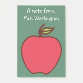 Chalkboard Apple Teacher's Post It Notes Gift Post-it Block