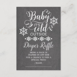 Chalkboard Baby Det är Kall utanför dykande Raffle Tilläggskort