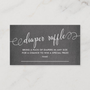Chalkboard Baby Shower Diaper Raffle Biljett Tilläggskort