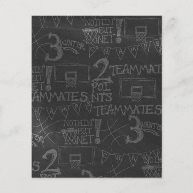 CHALKBOARD BASKETBALL RANDOM MÖNSTER TEAM TEAMMAT FLYGBLAD (Framsidan)