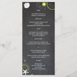 Chalkboard Beach Wedding Firande Menu Meny