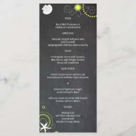 Chalkboard Beach Wedding Firande Menu Meny