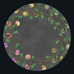 Chalkboard Berry Wandekecker Runt Klistermärke<br><div class="desc">Chalkboard Berry Wandekecker</div>