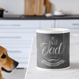 Chalkboard Best Dad Ever Father's Day Personalized Jumbo Mugg