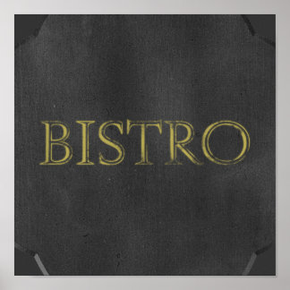 CHALKBOARD BISTRO SIGN RESTAURANT GRAPHIC LOGOTYP POSTER