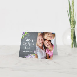 Chalkboard BloomMothers Day-fotokort Kort