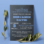 Chalkboard Blue B’H Pub Mitzvah-inbjudan Inbjudningar<br><div class="desc">Dessa inbjudningar till chicen av avslappnader är perfekt för alla Pub Mitzvah firande. Varje textrad är fullt anpassade att säga precis vad ni vill!</div>