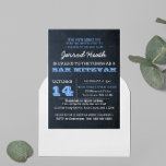 Chalkboard Blue Pub Mitzvah-inbjudan nr Logotyp Inbjudningar<br><div class="desc">Dessa inbjudningar till chicen av avslappnader är perfekt för alla Pub Mitzvah firande. Varje textrad är fullt anpassade att säga precis vad ni vill!</div>