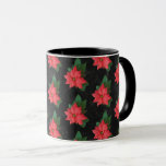 Chalkboard Botanical Blommigt God jul Mugg<br><div class="desc">Elegant Modern Blommigt Poinsettia med Chalkboard-bakgrund jul Mönster Mugg.</div>