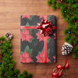 Chalkboard Botanical God jul Watercolor Presentpapper<br><div class="desc">Elegant Blommigt Poinsettia med svart Helgdag från Chalkboard-bakgrunden,  pappert,  sömlöst mönster.</div>