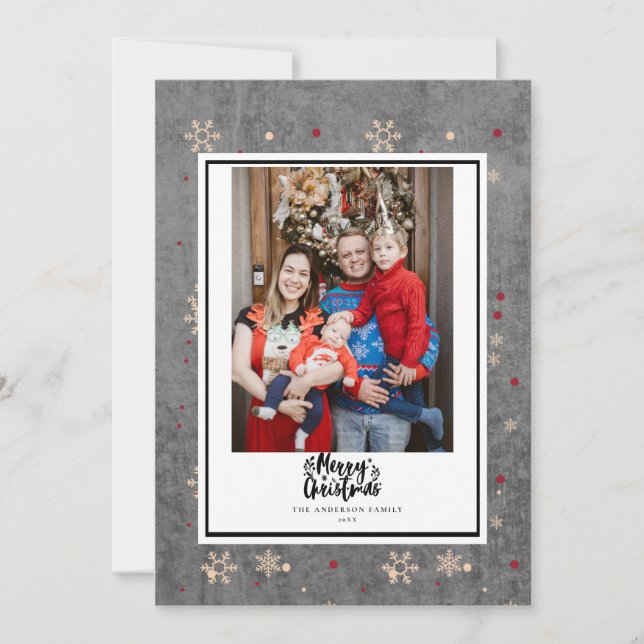 Chalkboard Botanical Ram God jul Julkort (Framsida)