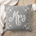 Chalkboard Brides Pillow any Färg Kudde<br><div class="desc">Chalkboard Vintage Modern Mr. och Chalkboard bröllopsinbjudningar Sweet and sassy chalkboard bröllop. Chalkboard Vintage Modern Mr. och Chalkboard Bröllop Pillows.Du kan anpassa denna vackra Elegant Vintage Coral, Blue, Grått and White Vintage Bird Pillow för att säga vad du tycker om eller använda den nuvarande Mrs. för Bride/frun eller köpa två...</div>