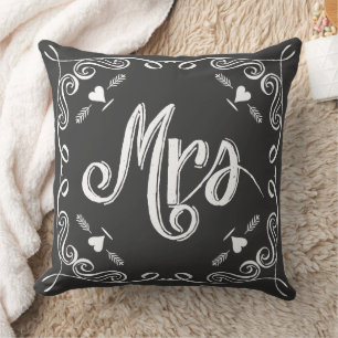 Chalkboard Brides Pillow any Färg Kudde