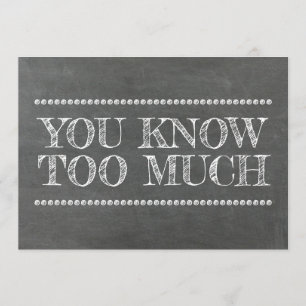 Chalkboard Bridesmaid/Maid of honor Funny Inbjudningar