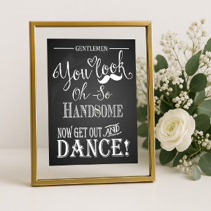 Chalkboard Bröllop Bathroom-skrift Poster