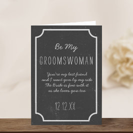 Chalkboard Bröllop BE My Groomswaters Begärandekor Inbjudan