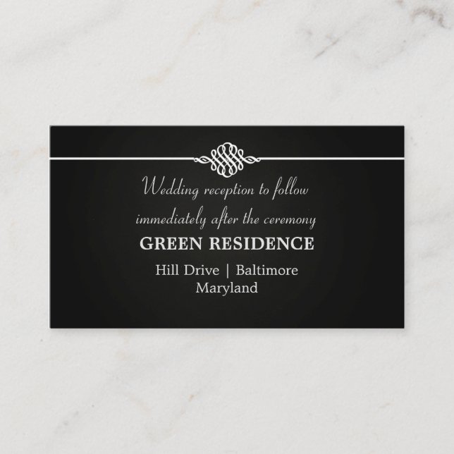 Chalkboard Bröllop | Infoga enkel Elegant Tilläggskort (Framsida)