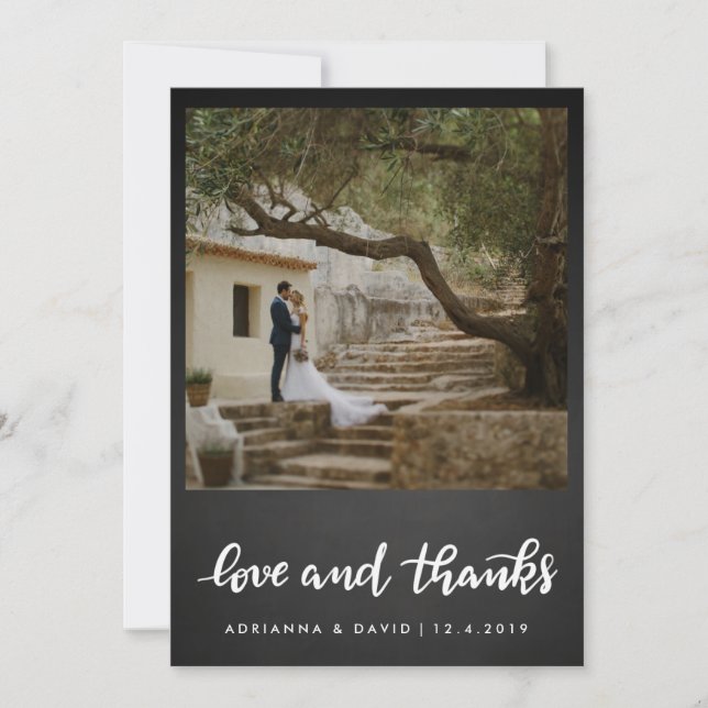 Chalkboard Bröllop Kärlek och tack | Foto (Framsida)