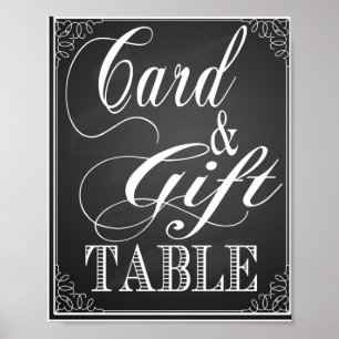 Chalkboard bröllop-kort och bord-presentkort poster