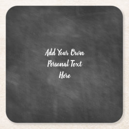 Chalkboard Bröllop Personlig Text Underlägg Papper Kvadrat