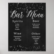 Chalkboard Bröllop Pub Menu